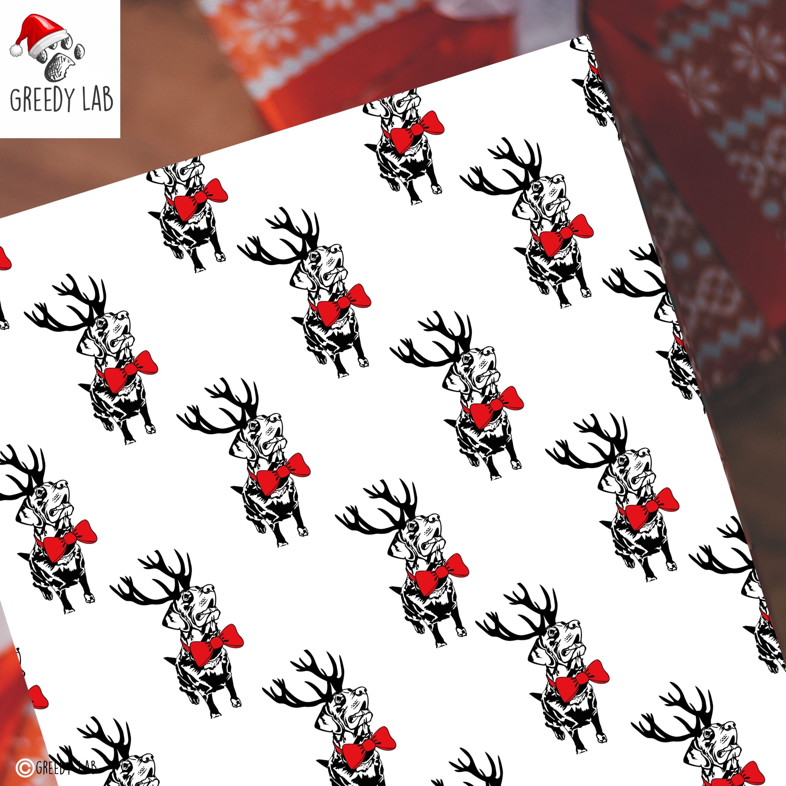 Labrador Christmas Gift Wrap