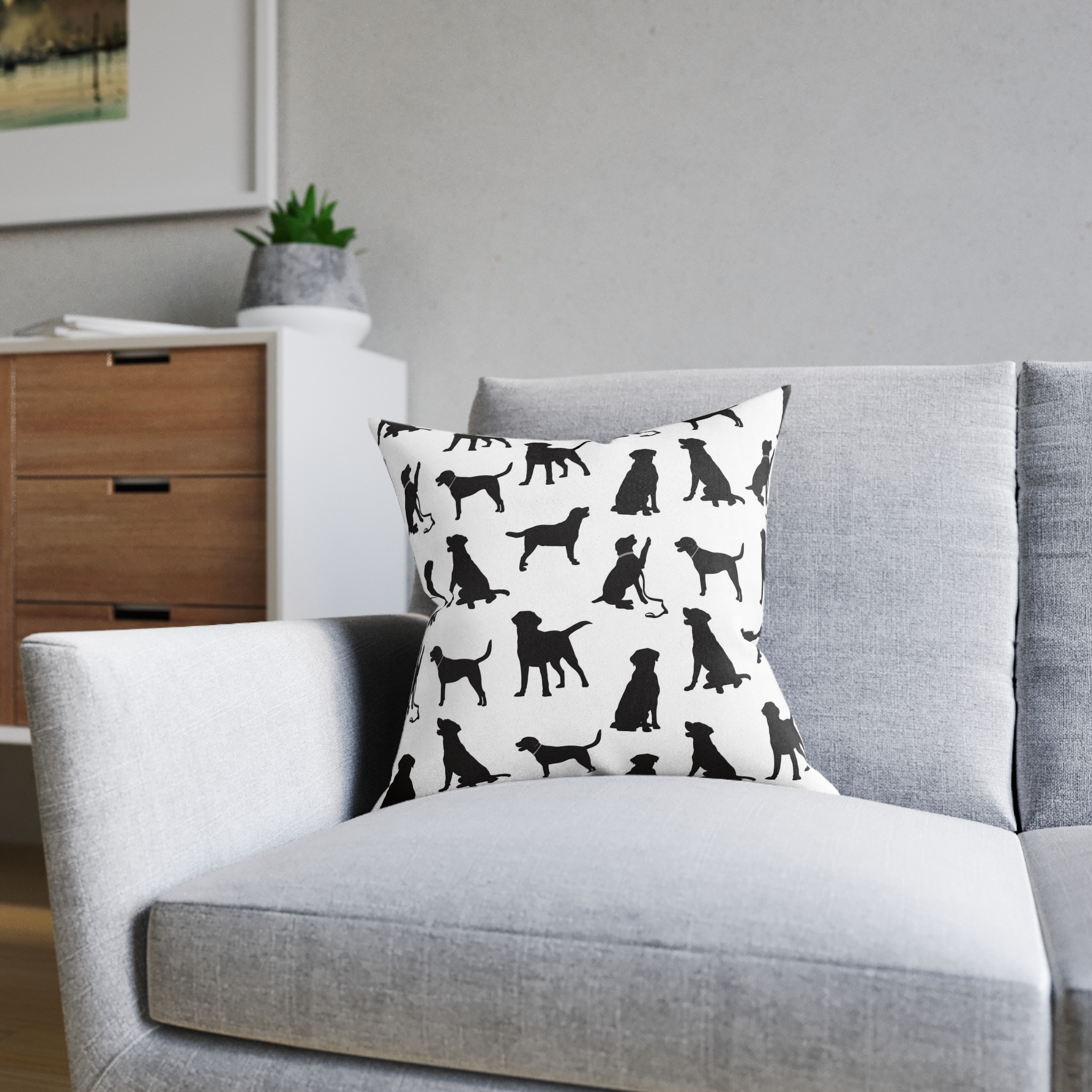 Black Labrador Cushion